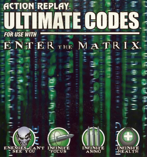 Action Replay Ultimate Codes for Use with Enter the Matrix (USA) (Unl)